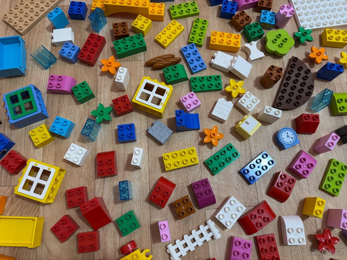 LEGO DUPLO – směs 230 kostek + úložná bedna TOP STAV - 15
