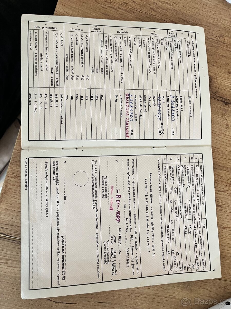 Prodám automobil škoda 105L - 15