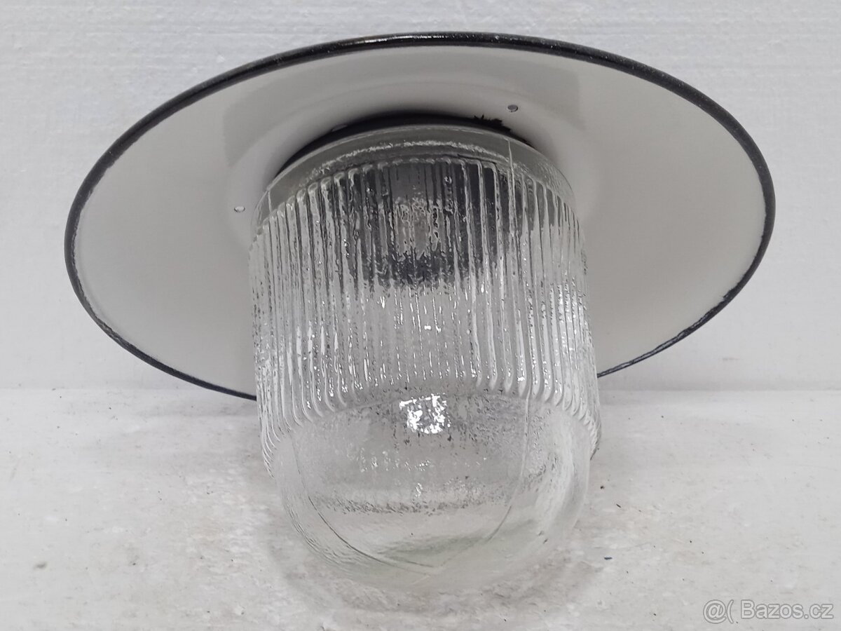 Lustr - Smaltované stropní retro světlo - 15