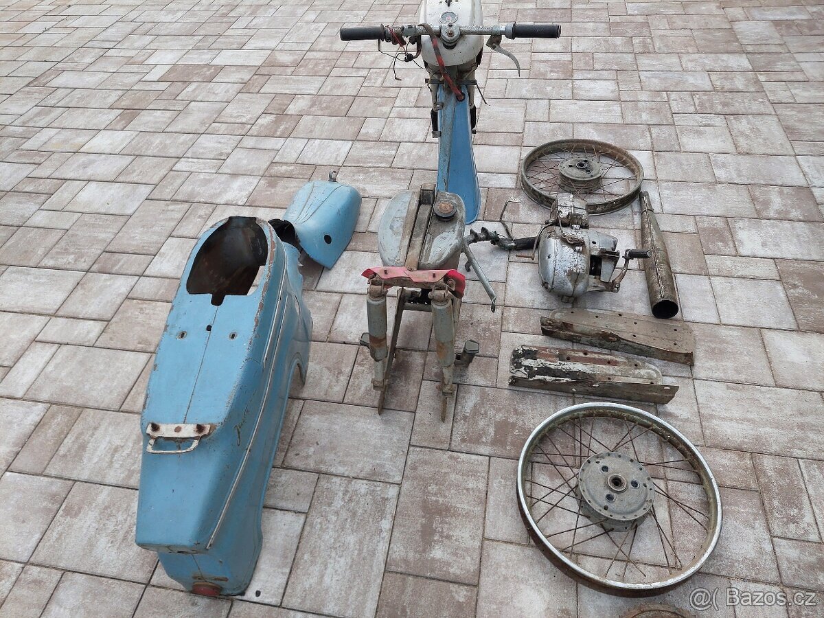 Jawa 50 pionyr, typ 20, puvodni lak holubi modr - 15