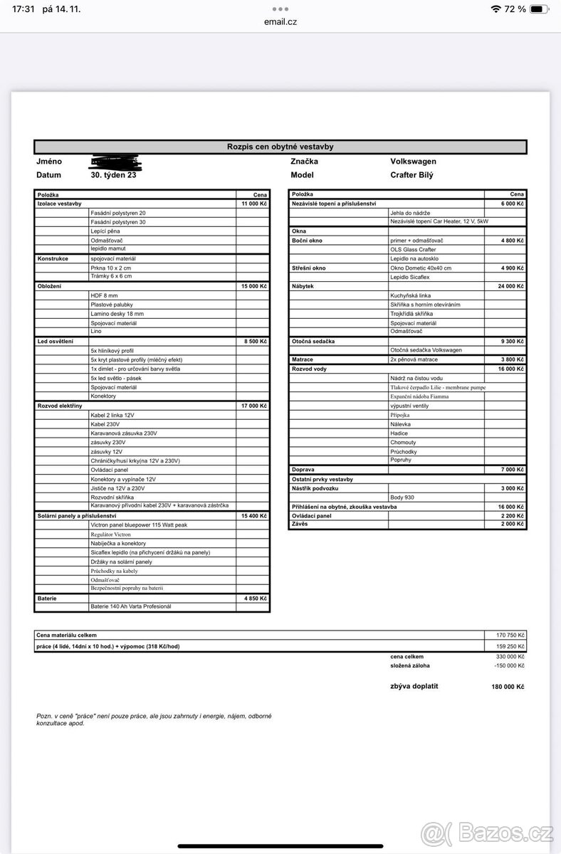 Prodám VW Crafter 2.5 TDi - 15