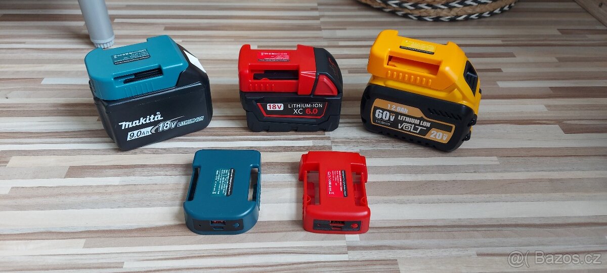 Powerbanka,pro Aku Milwaukee,DeWALT,Makita 18V-USB+C - 15