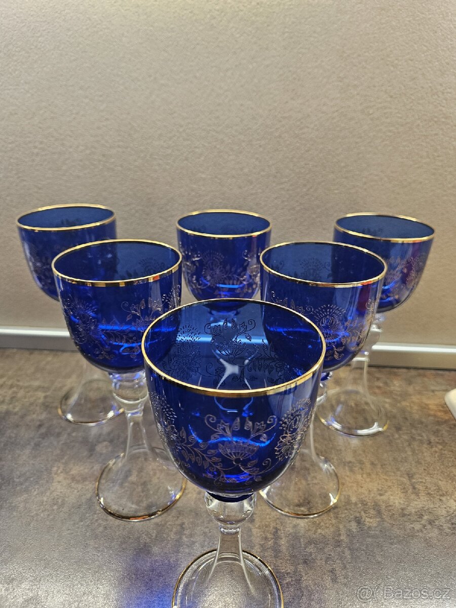 Skleněná souprava modrá - 15