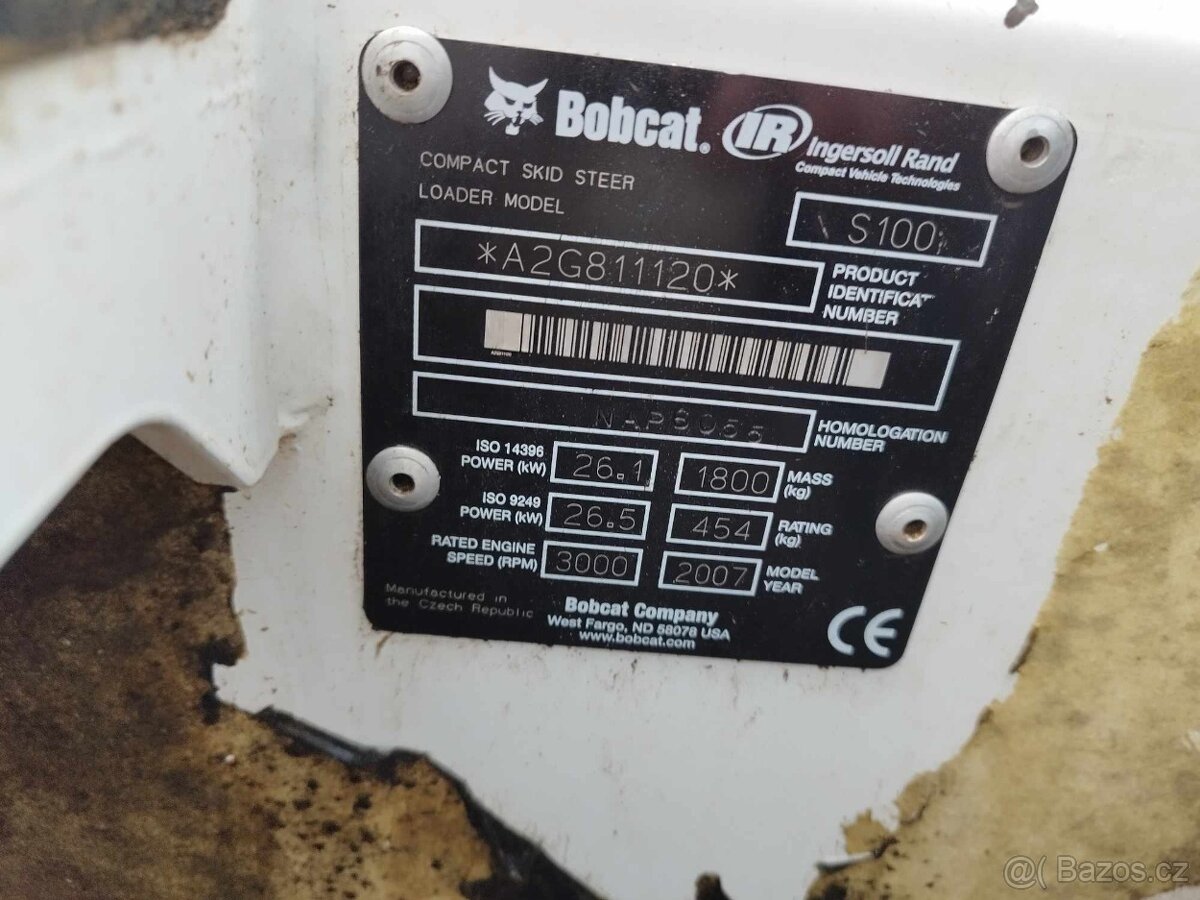 Šmykový nakladač Bobcat S100, TP. - 15