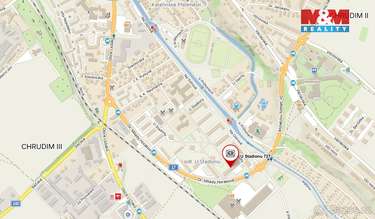 Prodej bytu 4+1, 80 m², Chrudim, ul. U Stadionu - 15