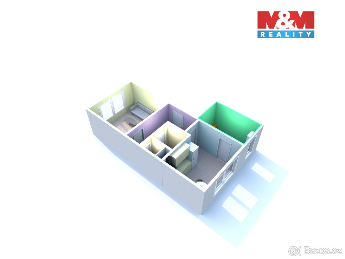 Prodej bytu 2+1, 43 m², Děčín - Rozbělesy, ul. Závodní - 15