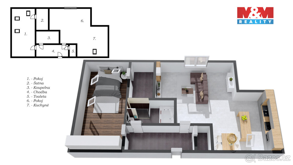 Prodej bytu 2+kk, 95 m², Horoměřice, ul. T. G. Masaryka - 15