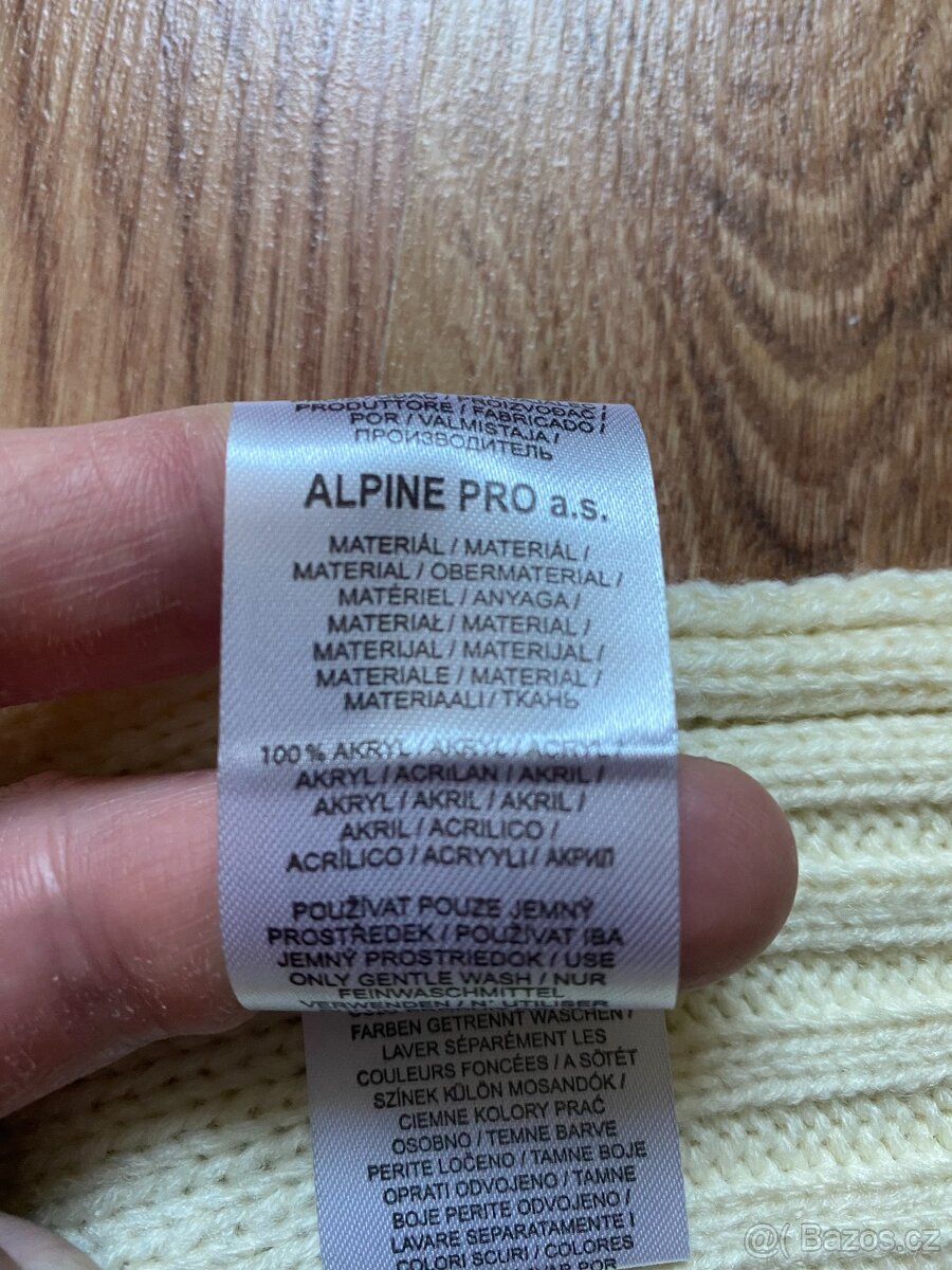 Nová dámská zimní šála ALPINE PRO - krémová, akryl - 15