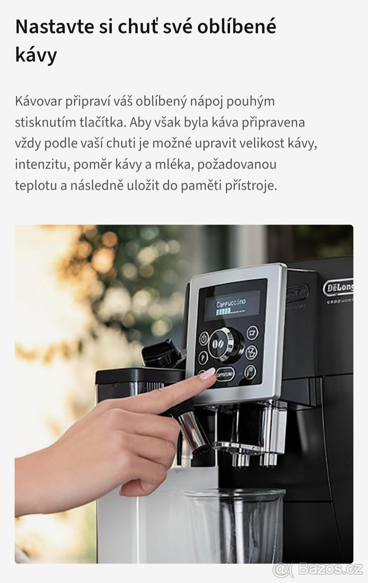 KÁVOVAR DELONGHI ECAM 23.463.B - PLNO AUTOMATICKÝ - 15