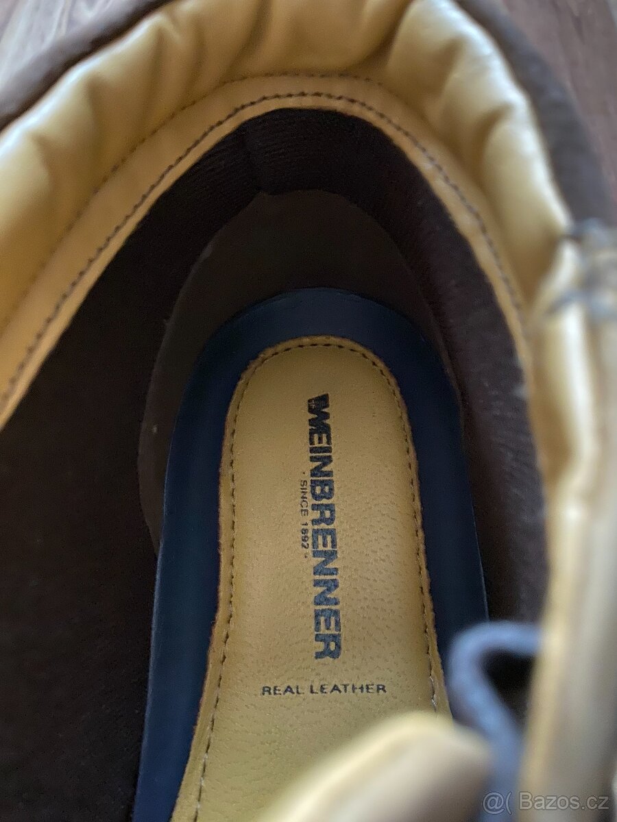 Nové pánské kožené podzimní/zimní boty Weinbrenner - č. 42 - 15