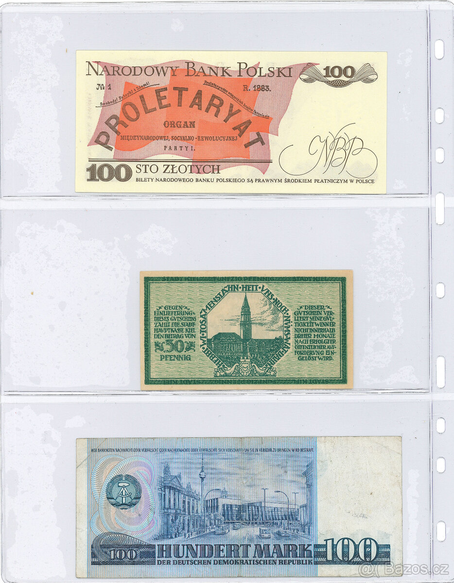 Plný šanon mix bankovek celý svět - Konvolut - sbírka - 15