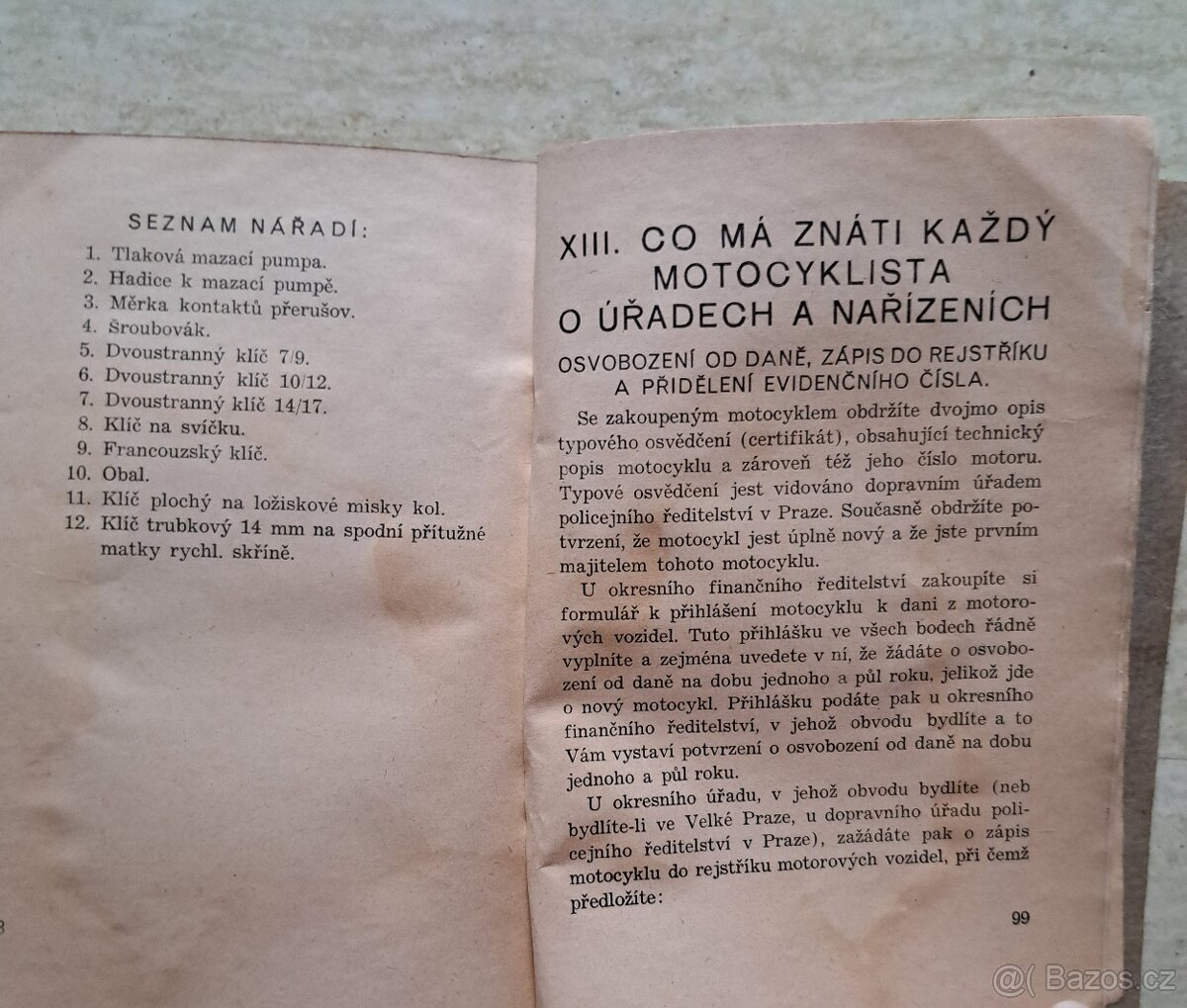 Príručka Jawa 250 Špeciál FJ Předválečna - 15