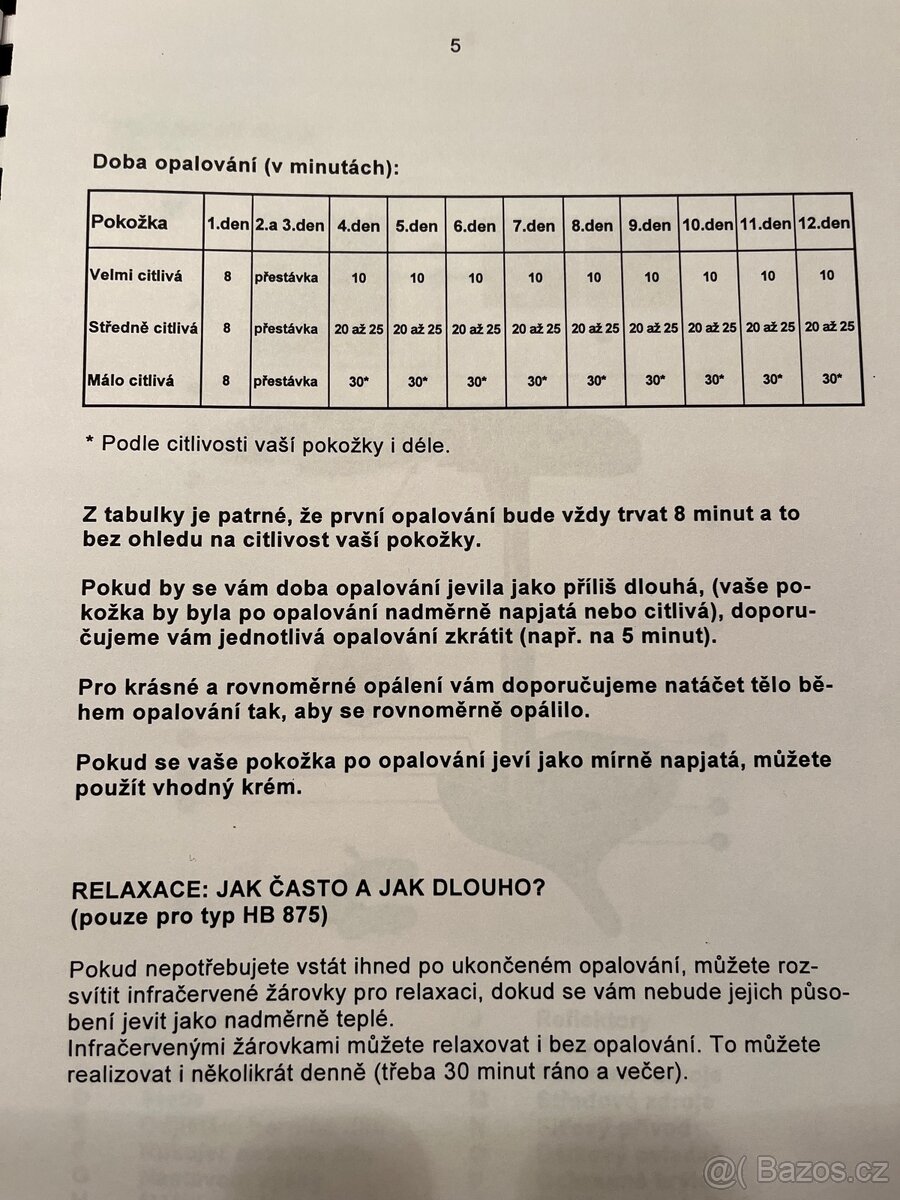 Solárium PHiLIPS Sun & Relaxmobile HB 875 - 15