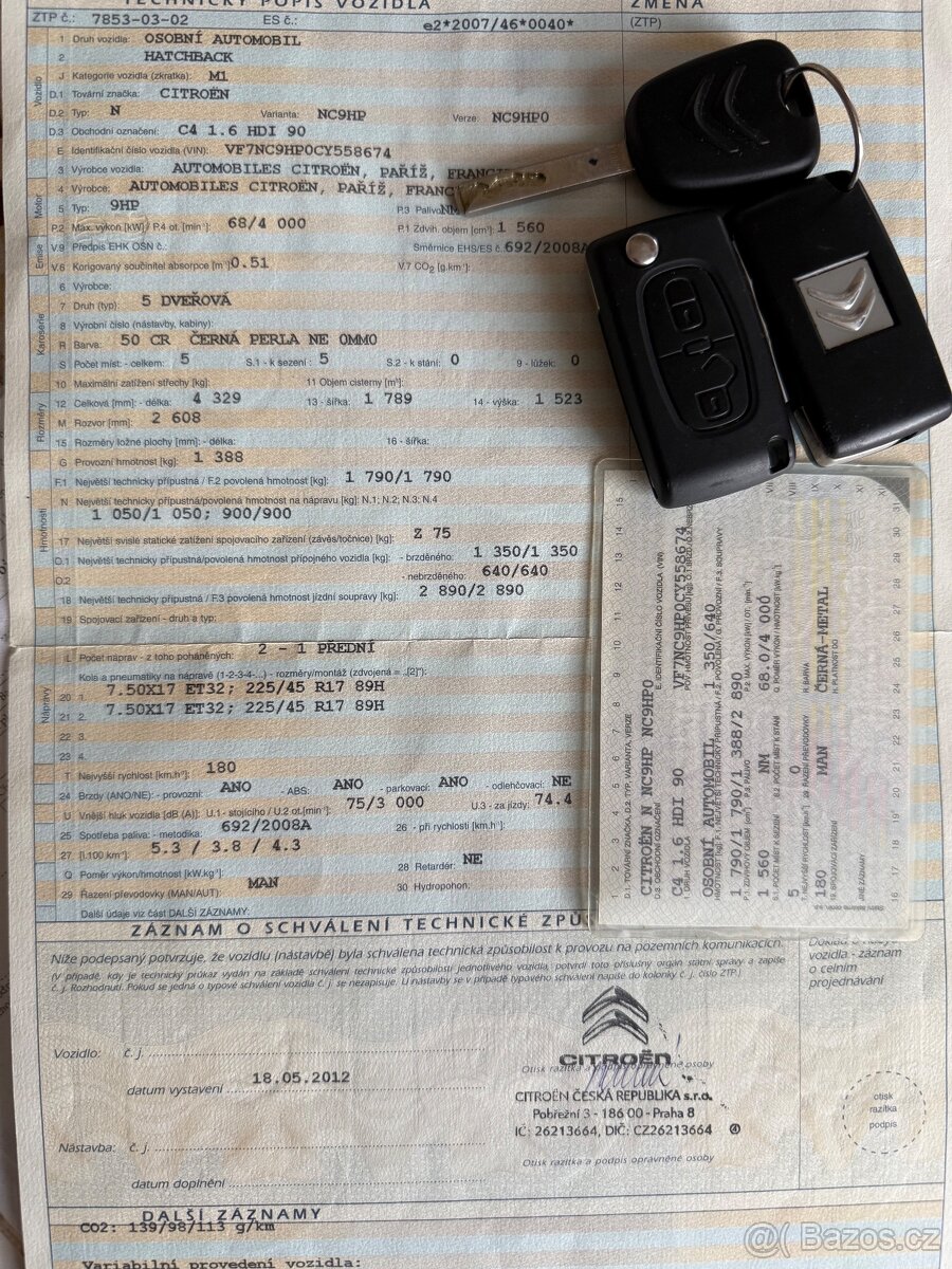 Citroën C4 1.6 HDI 68KW 2012 - 15