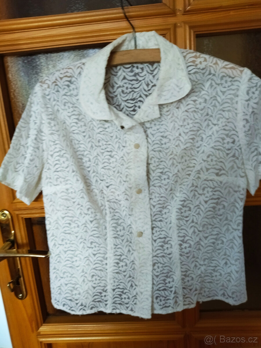 retro košilové halenky, saka, tuniky - 15