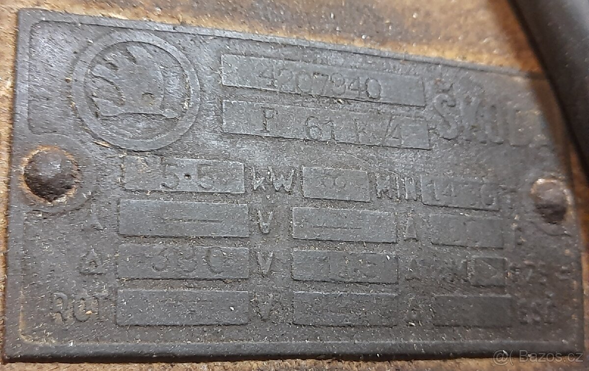 Prodám elektromotor 5.5kw,pravítko,pilu - 15