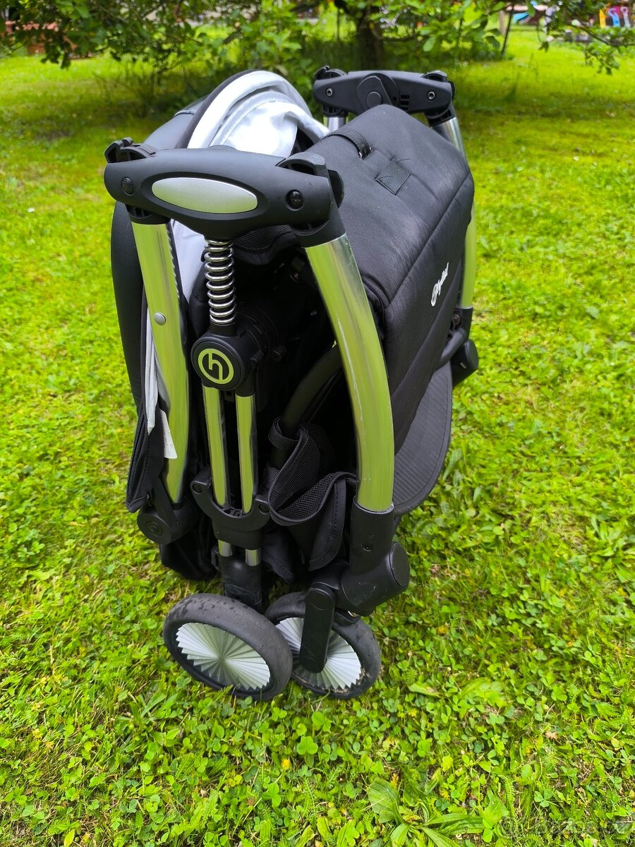 BabyStyle hyBrid Ezyfold - Chrome + stříška Jet Black - 15