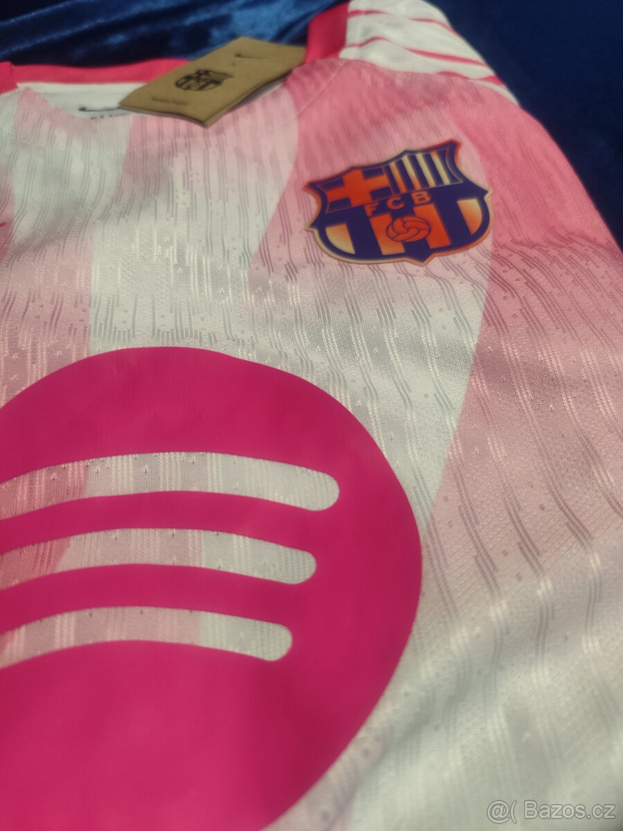 Dres Fc Barcelona Ružový Hráčsky Unikátny Nový s visačkami - 15