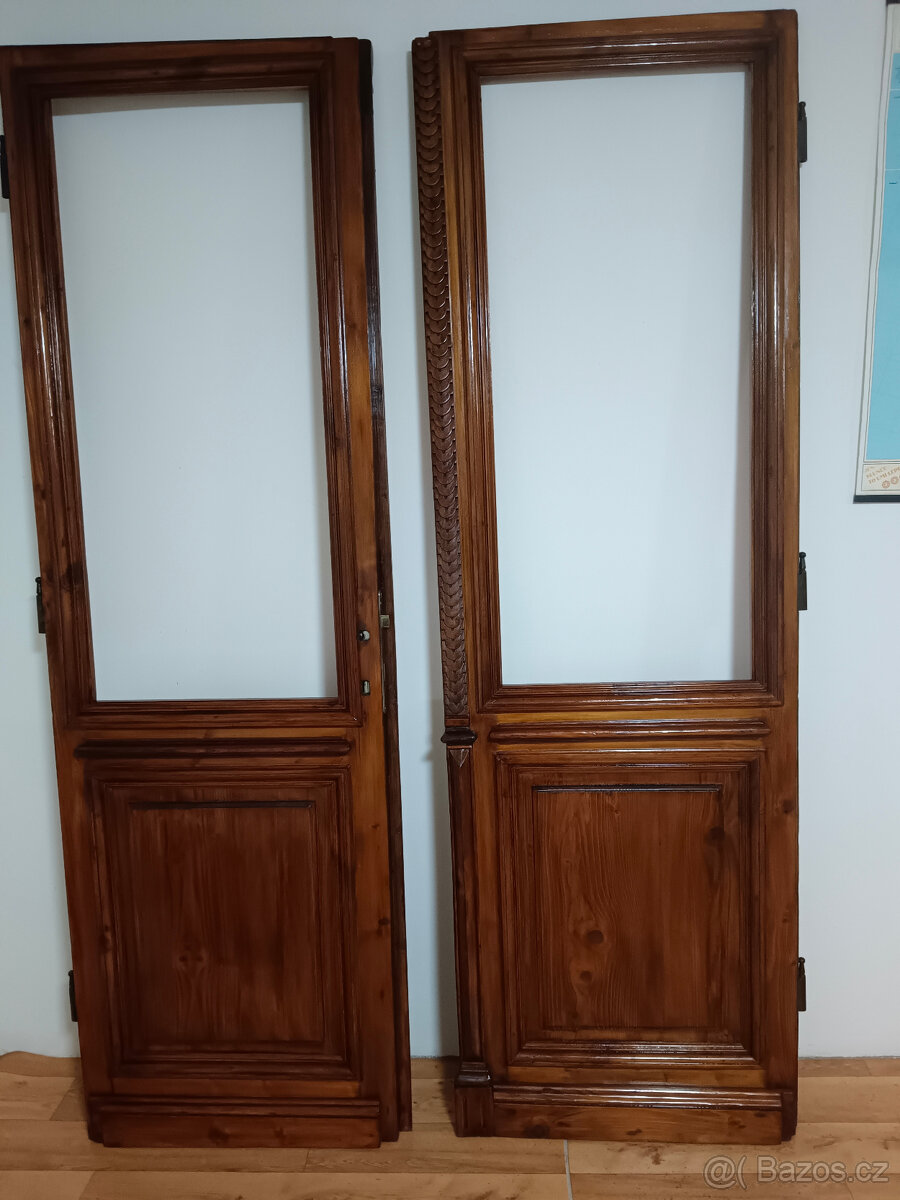 Prodám historické repasované vnitřní 2křídlé dveře - 15