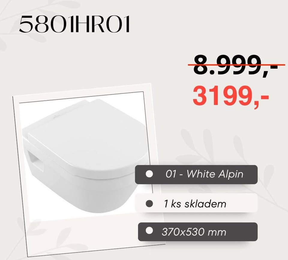 Villeroy & Boch výprodej — luxusní sanitární keramika - 15