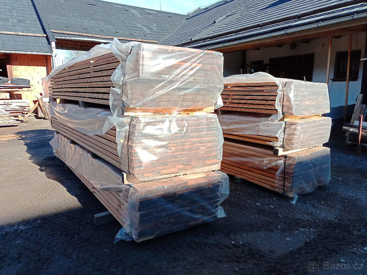 Prodám modřínové palubky (terasa či fasádá), TLOUŠTKA 2,1 cm - 15