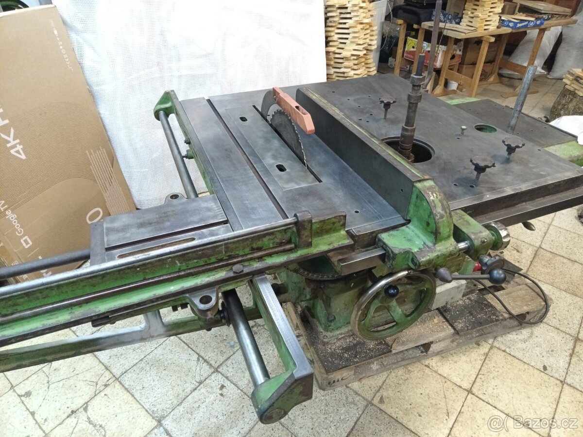 Trojkombinace BAUERLE – litinová pila / frézka / dlabačka - 15