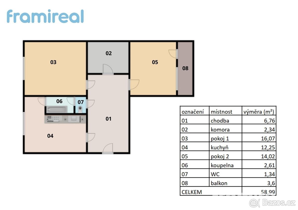 Prodej bytu 2+1 59 m², Boskovice, ev.č. 01942 - 15