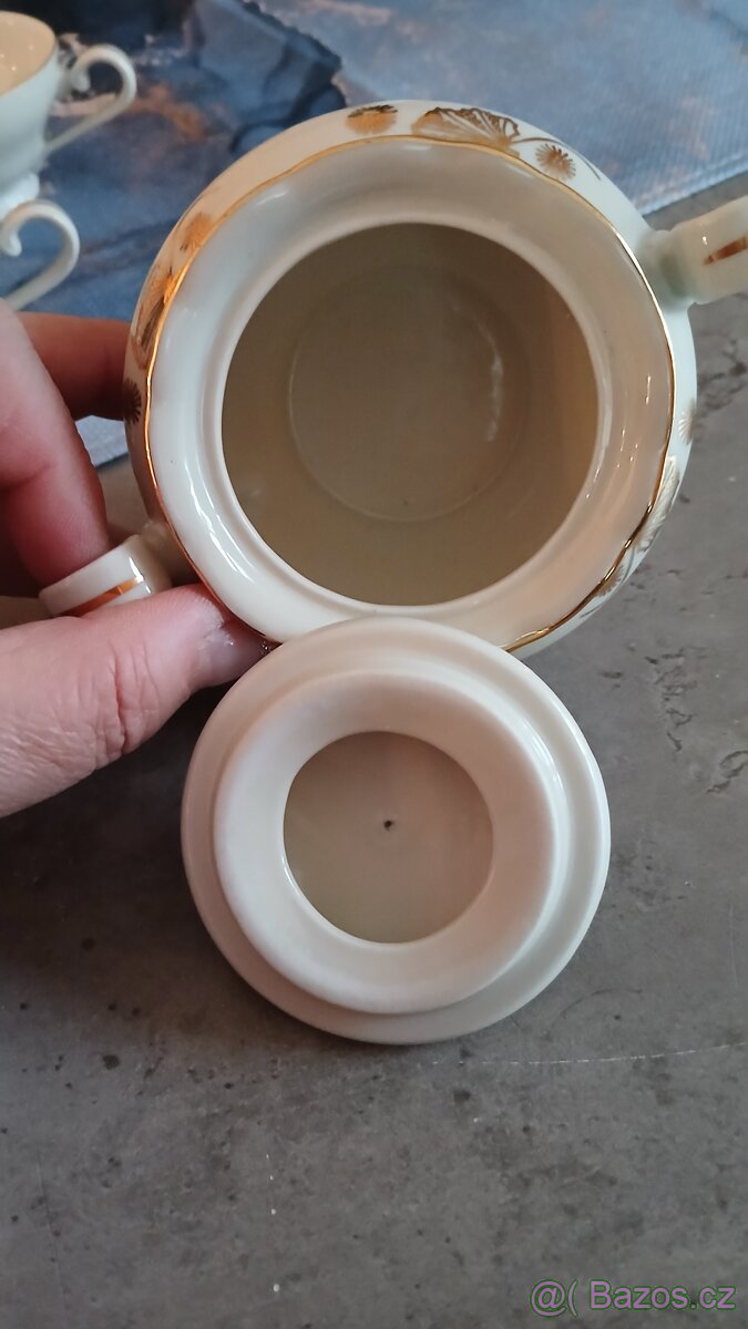 Prodám krásný retro mocca kávový/čajový servis EPIAG D.E. - 15