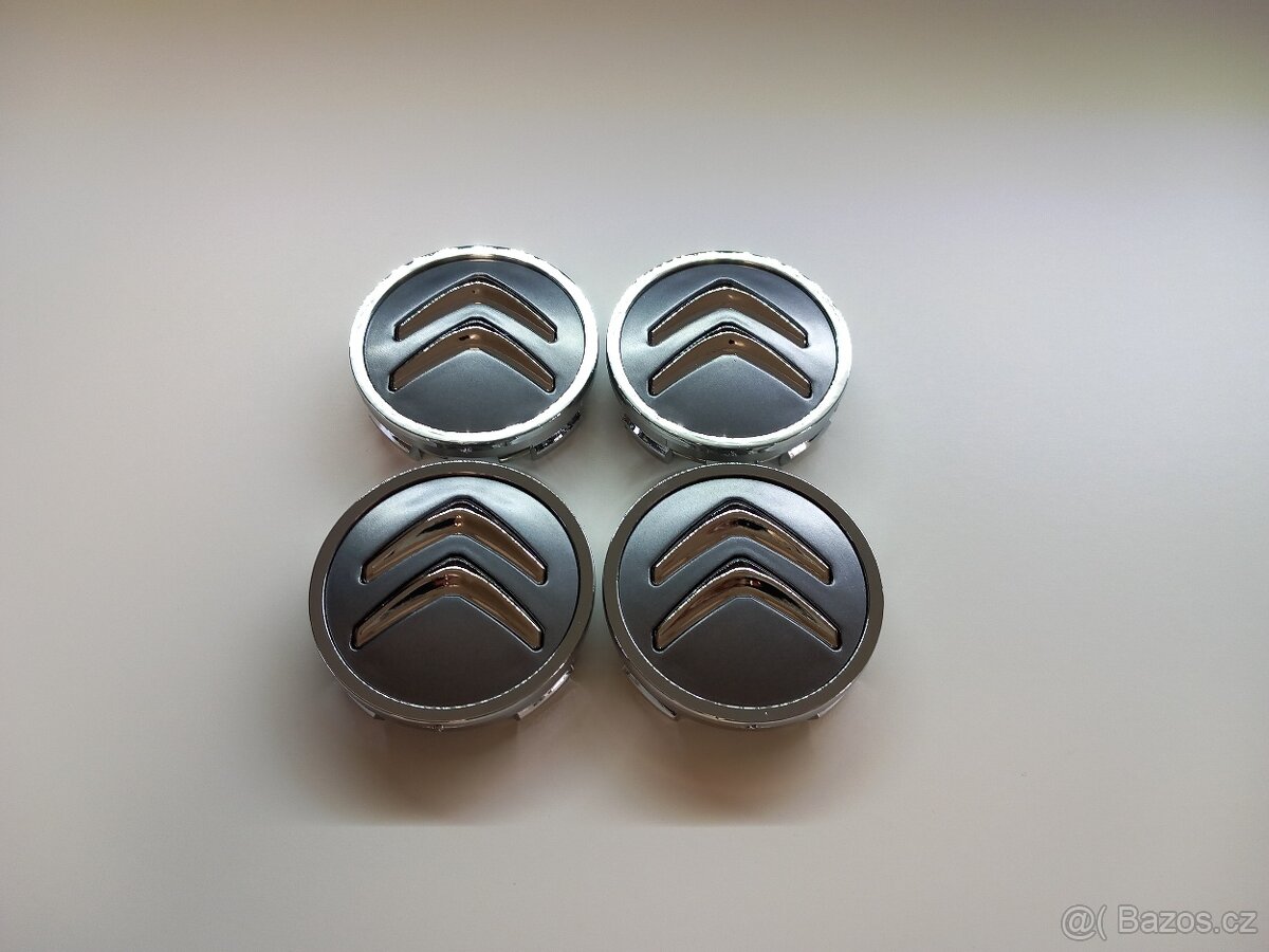 Středové krytky Citroen, 60x56mm stříbrné - 15