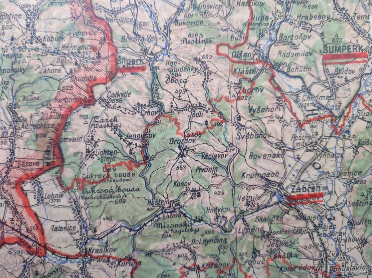 Strará mapa - Východní Čechy, Orlické hory a Severní Morava - 15