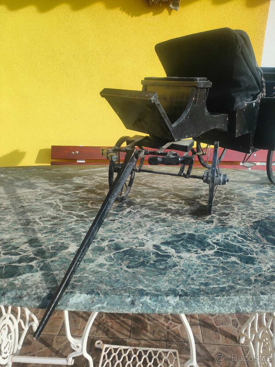 Starý koňský kočár pro panenky Landauer - 15
