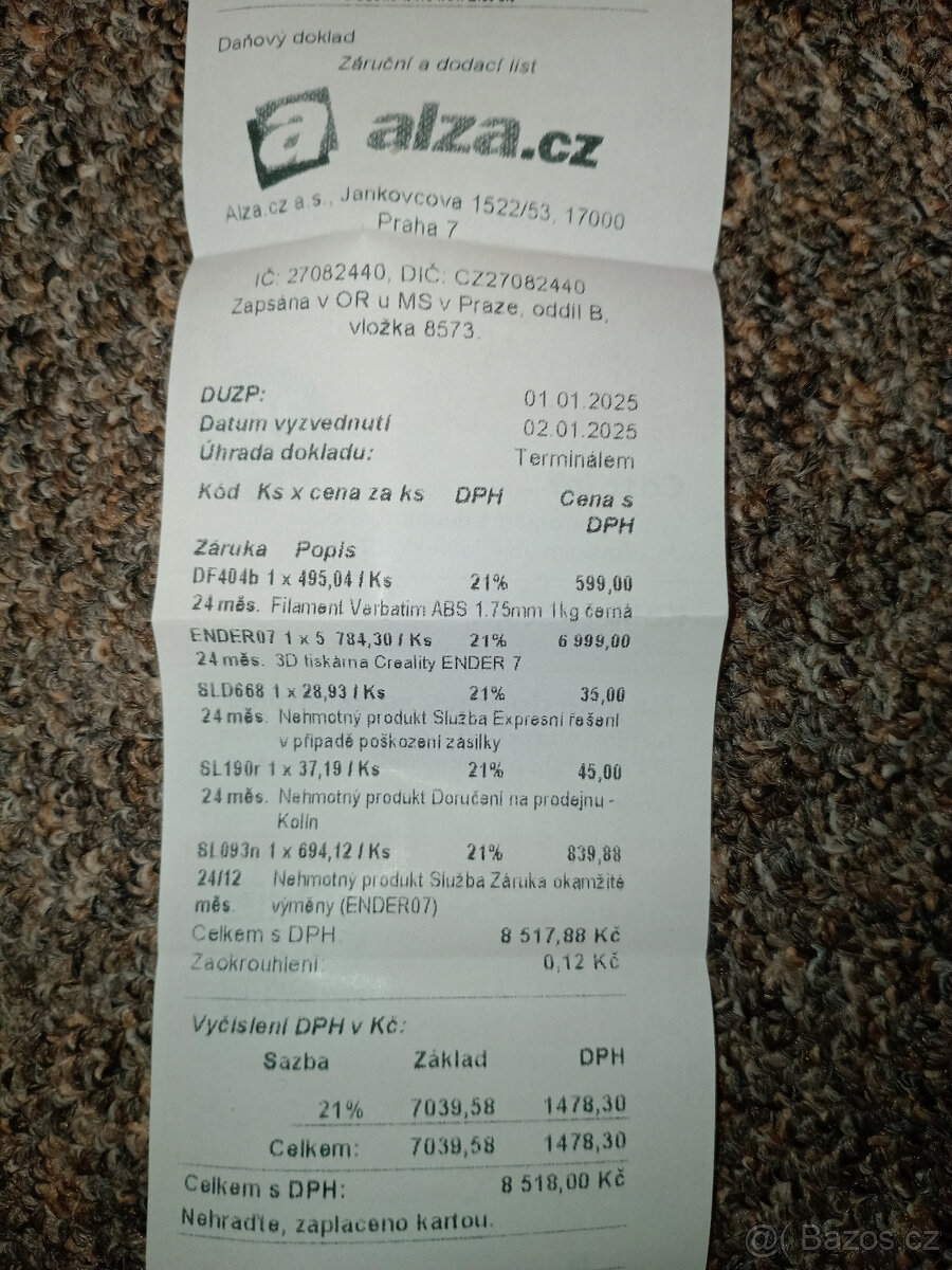 3d tiskarna Ender 7 , v zaruce - 15