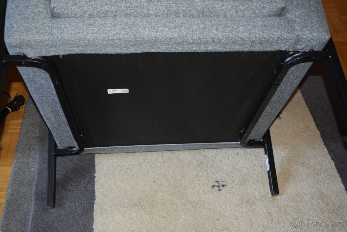Křeslo IKEA KOARP potah Gunnared šedá, robustní a stabilní - 15
