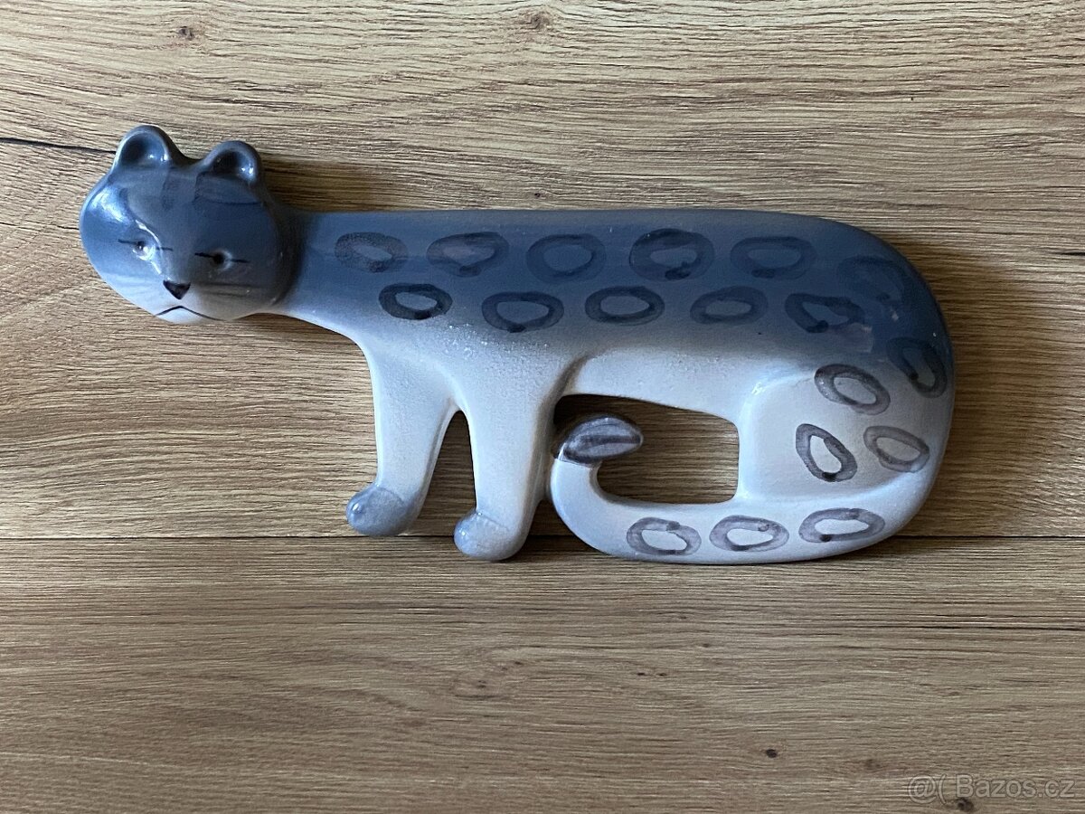 kočka keramická stará kočka figurka plastika soška socha - 15