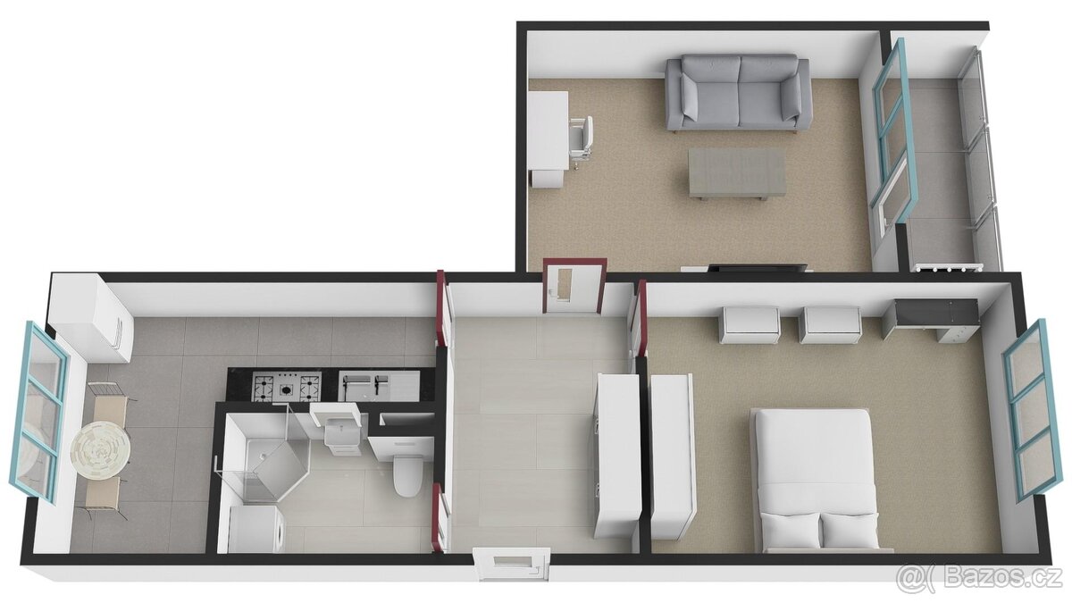 Prodej bytu 2+1, 60 m2, Lesní ulice, Cheb - 15