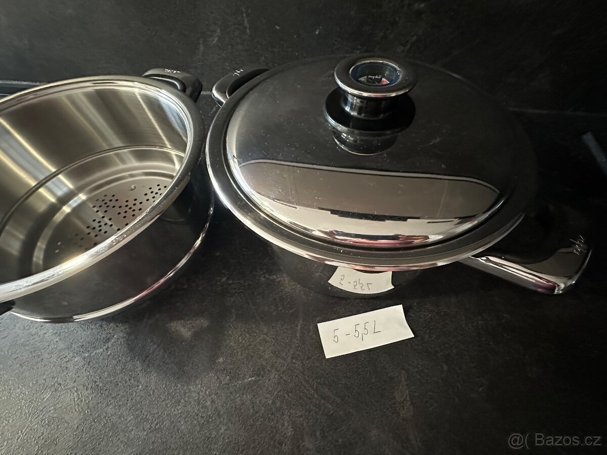 Stohovací parní systém Zepter - hrnec a parní nadoba 5,5L - 15