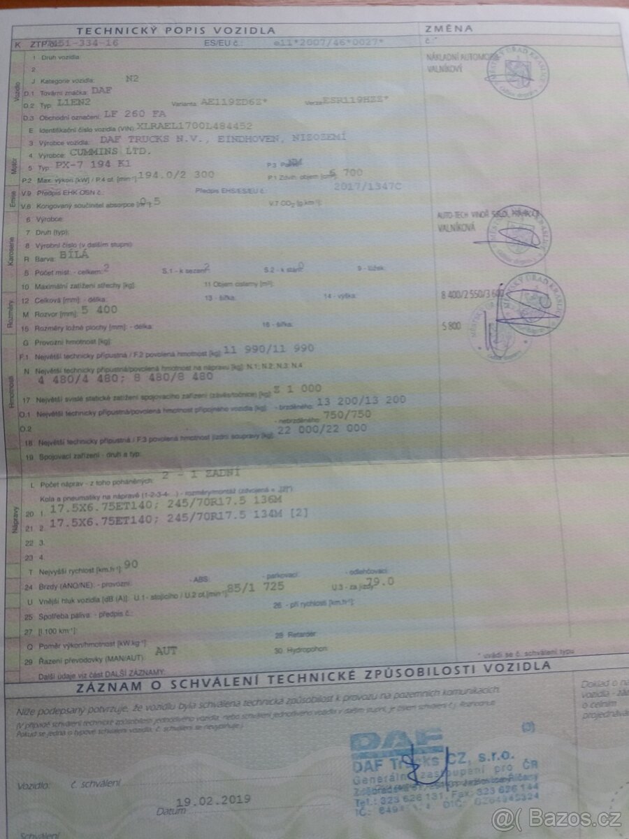 Daf lf 45.260 12t - 15