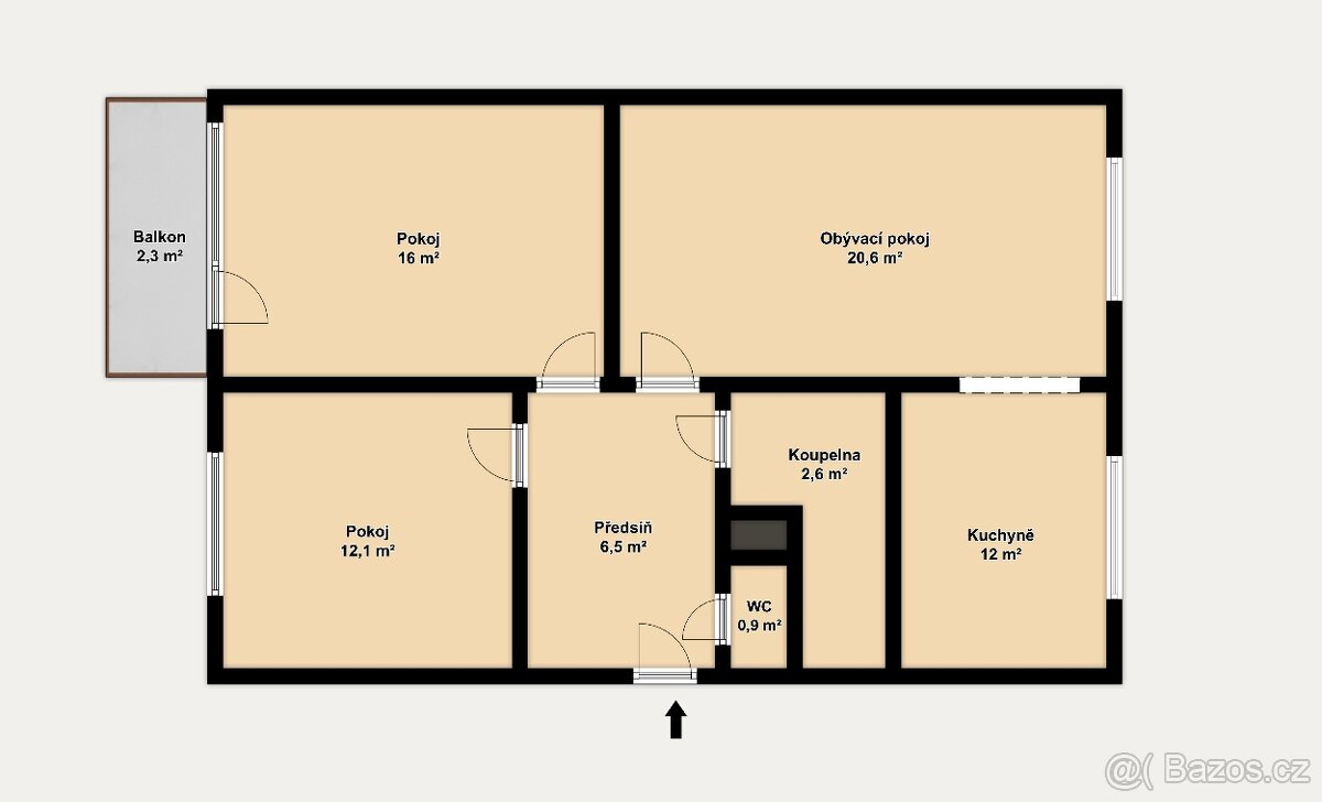 Prodej bytu 3+1, Vyškov - Dědice - 15