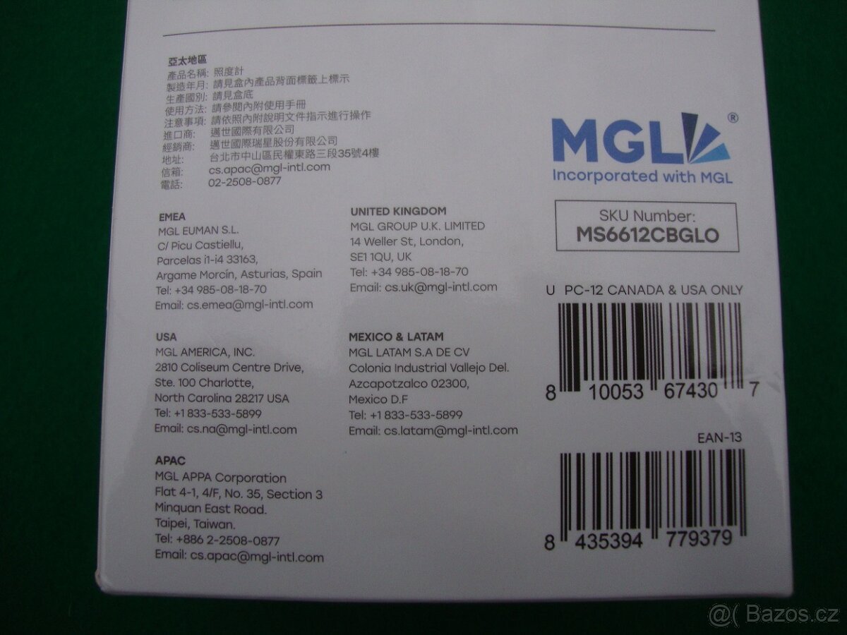 Mastech MS6612 Profesionální Luxmetr 0 - 200 000 Lux nový - 15