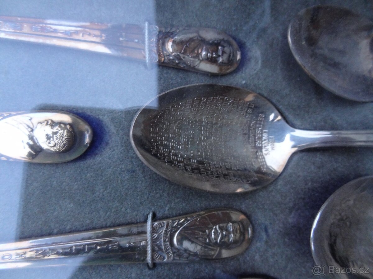 Sada lžic. Vyobrazený Americké prezidenty - 15