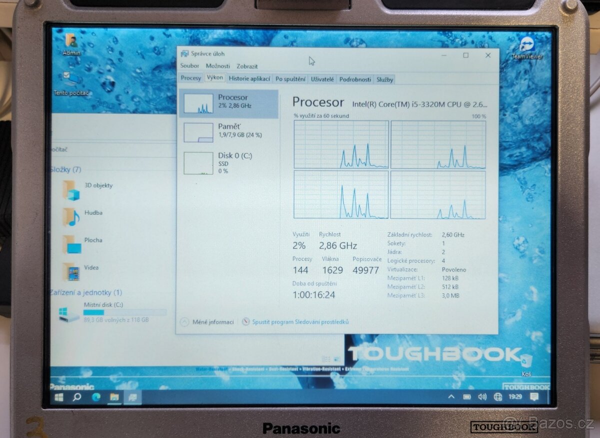 NEROZBITNÝ notebook Panasonic CF-31 mk3 - 15