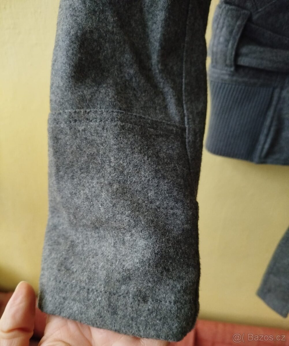 Dámský vlněný kabát/ bunda, velikost M - 15