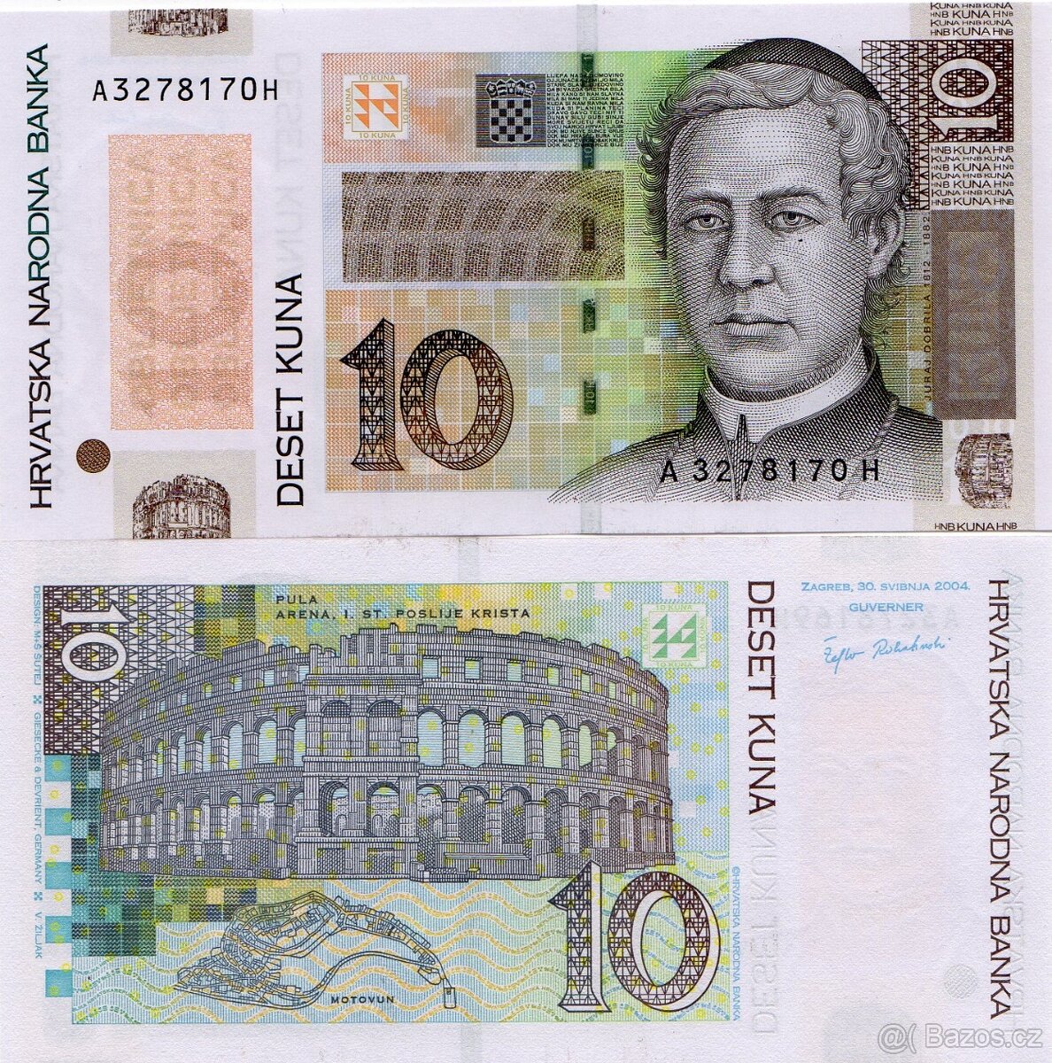 Bankovky 5 - 1000 kun a 1 - 50 000 dinárů Chorvatsko - 15