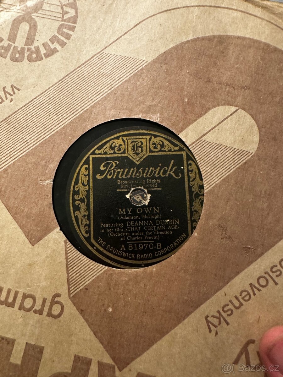 Staré šelakové gamofonové desky - 71 ks - 15