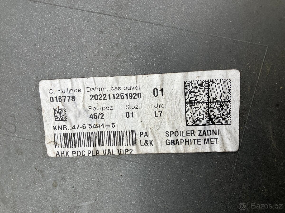 zadni naraznik skoda kodiaq spoiler difuzor - 15