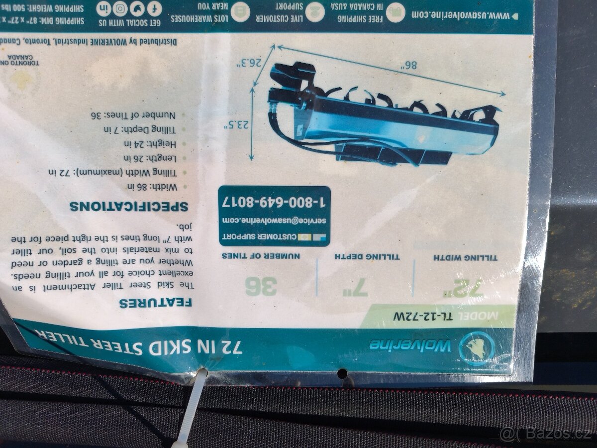 Profi rotavator 183 cm na smykáč - 15