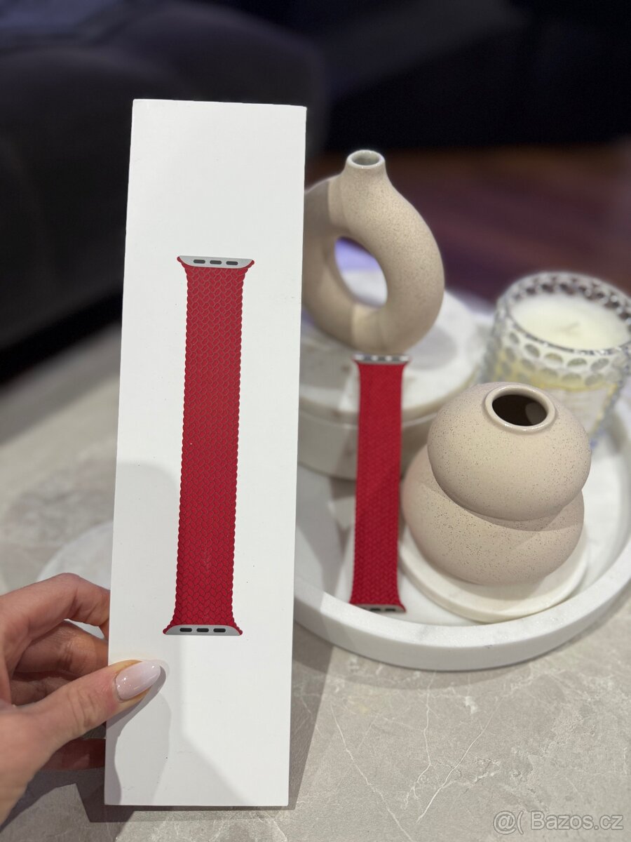 Luxusní, červený pásek na hodinky Apple Watch - 15