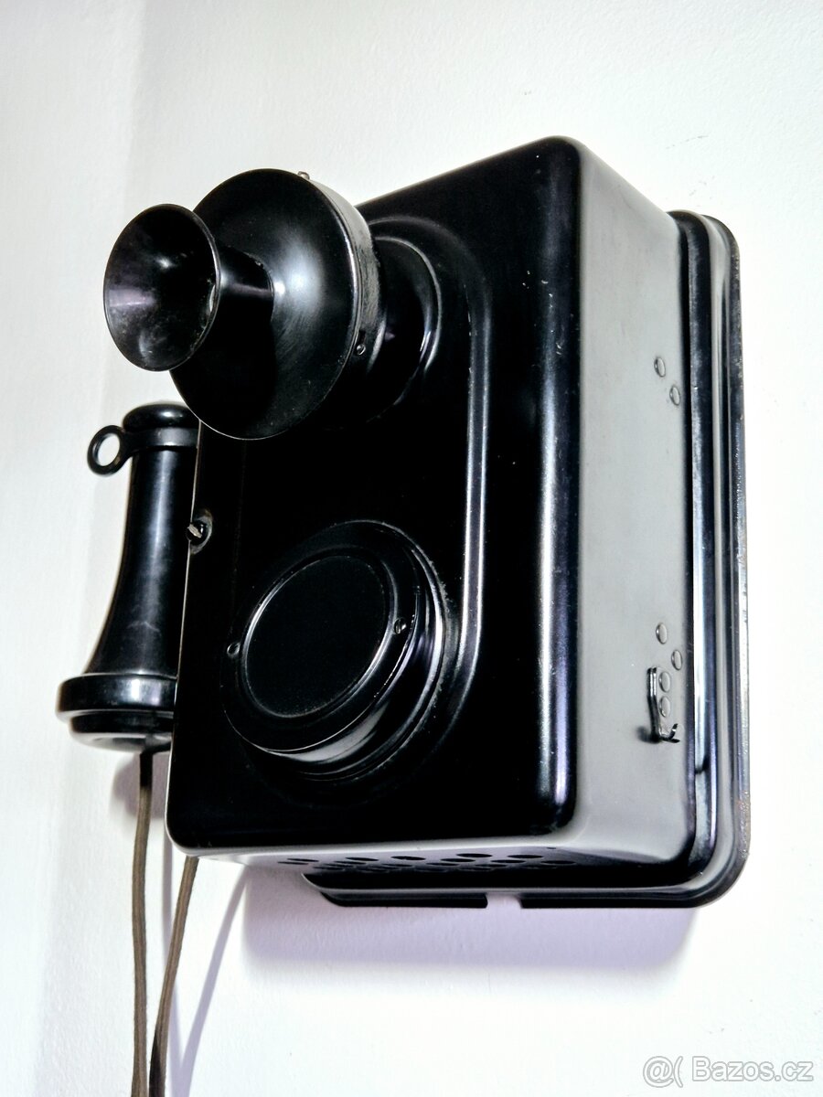 Starožitný nástěnný telefon Kellogg, USA 1910 - 15