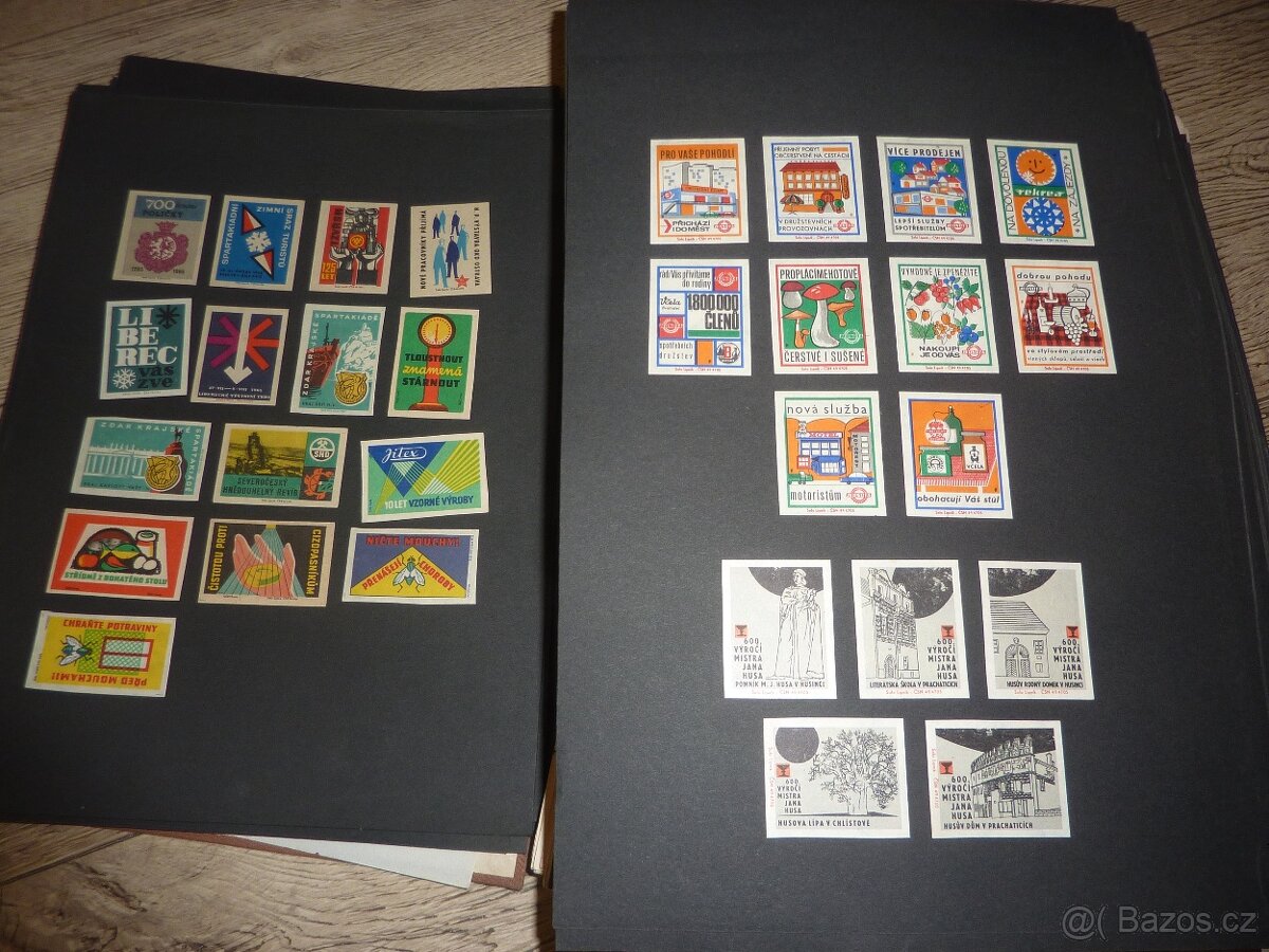 Velká sbírka-staré etikety na sirky přes 10 000 ks - 15