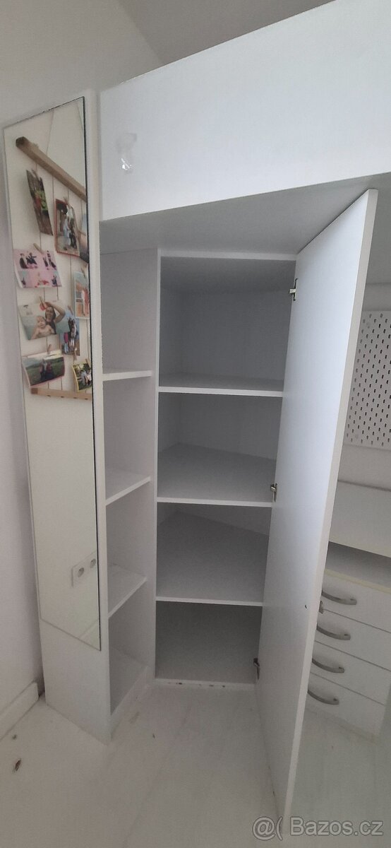 Postel Palanda Patrová postel Psací Stůl Skříň - 15